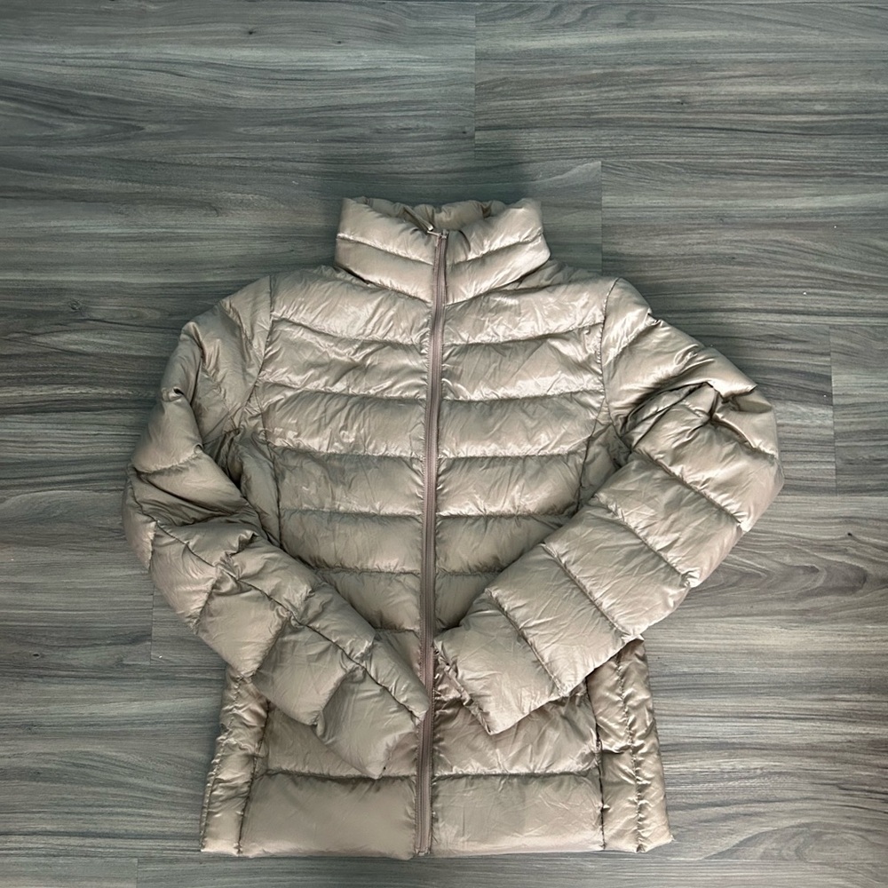 Uniqlo Women's Light Beige Bomber Jacket